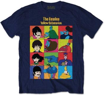 The Beatles Tričko Yellow Submarine Characters Unisex Navy Blue S