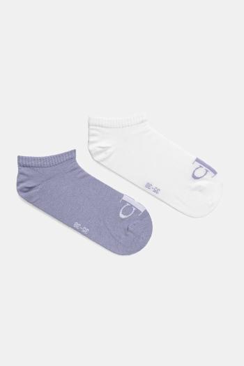 Ponožky Calvin Klein Jeans 2-pak dámske, fialová farba, 701228815