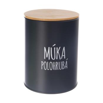 Dóza plech/bambus pr. 13 cm Múka polohrubá BLACK SK