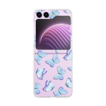 ART Plastový kryt pre Samsung Galaxy Z Flip5 5G BLUE BUTTERFLY