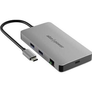 AlzaPower Metal USB-C Dock Station 8 v 1 Dual Screen C8L vesmírno sivá (APW-HCA82SLY)