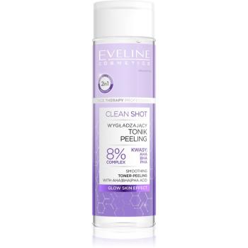 Eveline Cosmetics Clean Shot 8% Complex Of Hydroxy Acids vyhladzujúce tonikum s peelingovým efektom 200 ml