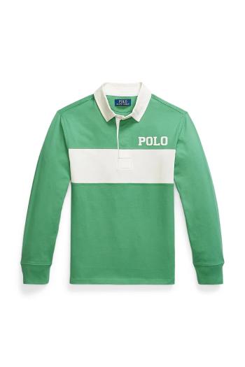 Bavlnená mikina Polo Ralph Lauren zelená farba, s potlačou, 323971291001