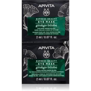 Apivita Express Beauty Eye Mask Gingko Biloba maska na oči proti opuchom a tmavým kruhom 2 x 2 ml