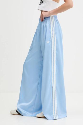 Tepláky adidas Originals Wide Leg Pants modrá farba, jednofarebné, KC8814