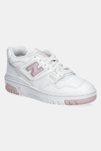 Kožené tenisky New Balance BBW550VC biela farba, BBW550VC