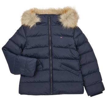 Tommy Hilfiger  ESSENTIAL DOWN FUR HOOD JACKET  Bundy Modrá