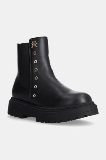 Detské čižmy Tommy Hilfiger čierna farba, T3A5-33578