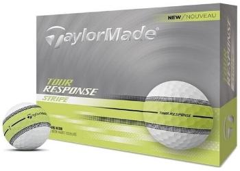 TaylorMade Tour Response Stripe Neon Yellow Golfové lopty