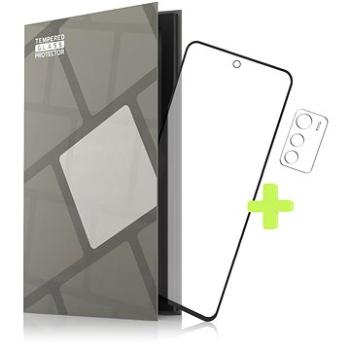 Tempered Glass Protector rámčekové na Motorola Moto G42, čierne + sklo na kameru (TGP-MG42-03)