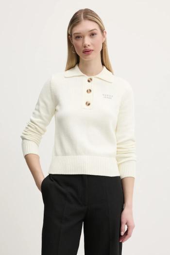 Bavlnený sveter Guess Jeans dámsky, béžová farba, W5RR47 Z3HM1
