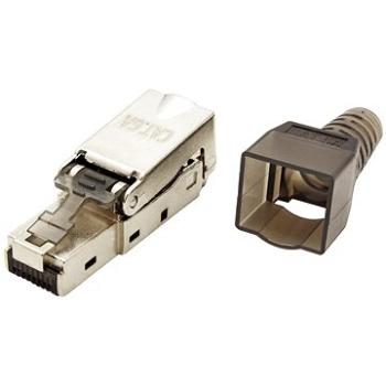 OEM Konektor RJ45 kat. 6a, tienený, montáž bez nástrojov