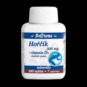 MEDPHARMA Horčík 300 mg + Vitamín D 107 tabliet