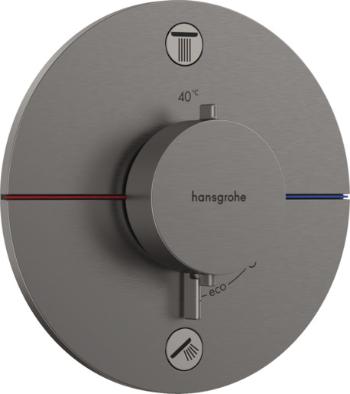 Sprchová a vaňová batéria Hansgrohe ShowerSelect Comfort S bez podomietkového telesa kartáčovaný čierny chróm 15556340