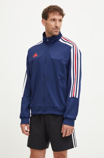 Mikina adidas Tiro pánska, tmavomodrá farba, s nášivkou, IY2068