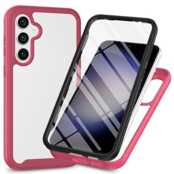 DUAL Obojstranný kryt s fóliou Samsung Galaxy S24 5G ružový