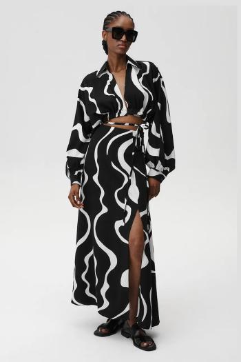 Sukňa s prímesou ľanu Undress Code Athena Skirt viac farieb, maxi, rovný strih, 904