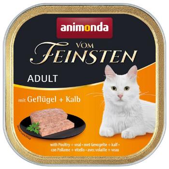 Animonda Vom Feinsten cat CLASSIC hydina a teľacie vaničky pre mačky 16x100g