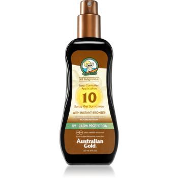 Australian Gold Spray Gel Sunscreen With Instant Bronzer ochranný sprej na opaľovanie s bronzerom SPF 10 237 ml