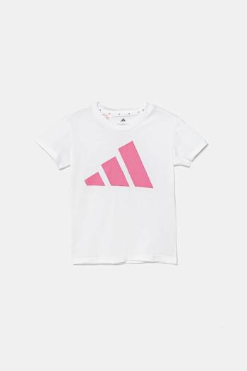 Detské bavlnené tričko adidas biela farba, JW2383