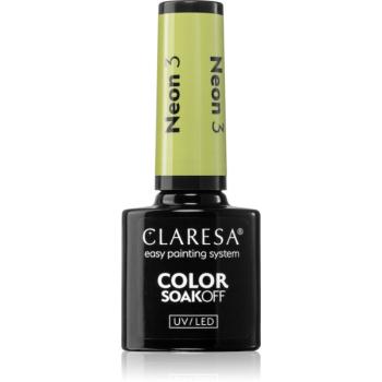 Claresa SoakOff UV/LED Color Neon gélový lak na nechty odtieň 5 5 g