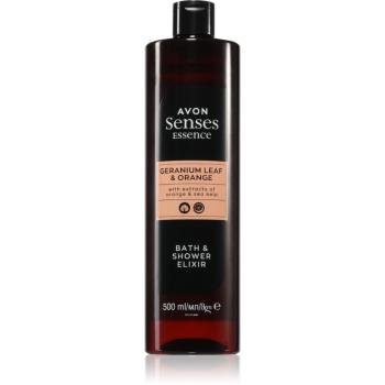 Avon Senses Essence Geranium Leaf & Orange prísada do kúpeľa 500 ml