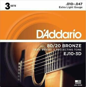 D'Addario EJ10-3D Struny pre akustickú gitaru