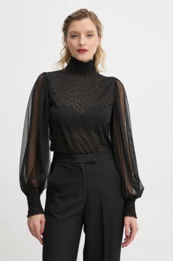 Blúzka Bruuns Bazaar dámska, čierna farba, vzorovaná, BBW4285