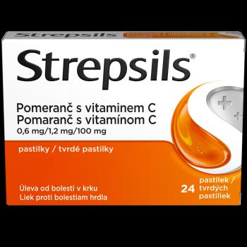 STREPSILS Pomaranč s Vitamínom C 24 pastiliek