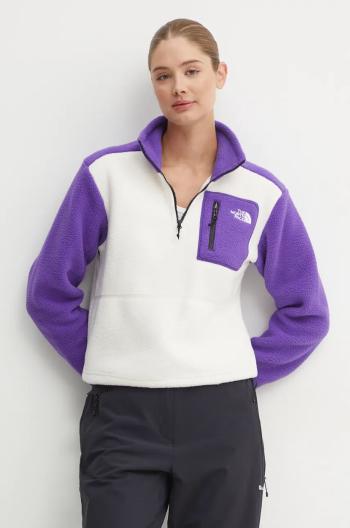 Športová mikina The North Face Yumiori 1/4 Zip fialová farba, vzorovaná, NF0A88439IA1