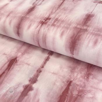 Bavlnená látka HAND TIE DYE dark old pink