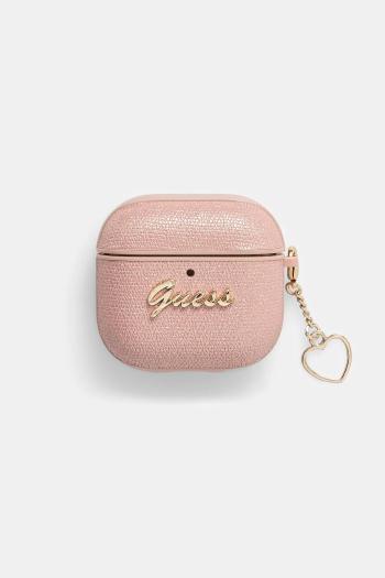 Puzdro na airpods Guess 4 ružová farba, GUA4PGMCSP