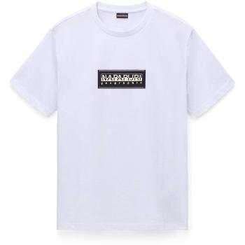 Napapijri S-BOX LOGO Férfi póló, fehér, méret