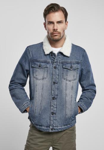 Brandit Sherpa Demin Jacket denimblue/wht - M