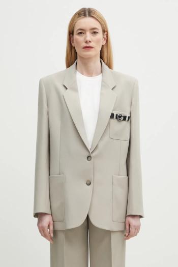 Sako Coperni Belted Pocket Tailored béžová farba, oversize, jednofarebná, COPV69F3004
