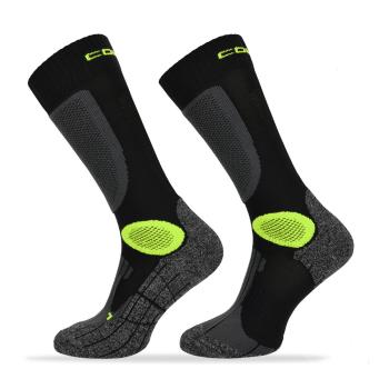 Motorkářské ponožky Comodo MTB2 Black Green 43-46