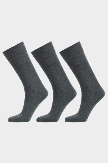 PONOŽKY GANT SOFT COTTON SOCKS 3-PACK CHARCOAL MELANGE