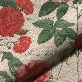 Dekoračná látka Linenlook premium Vintage Rose Garden digital print