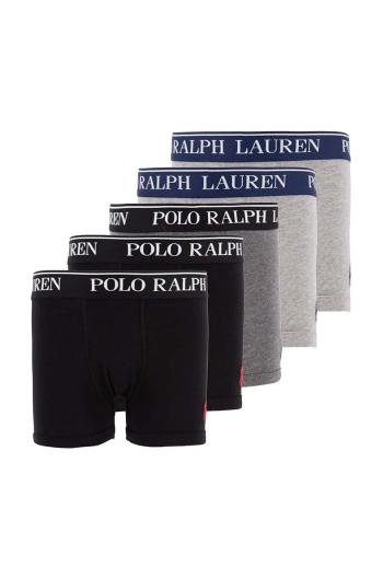 Detské boxerky Polo Ralph Lauren 5-pak šedá farba