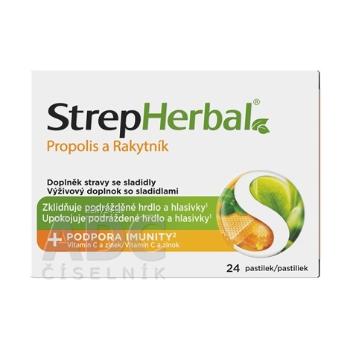 StrepHerbal Propolis a Rakytník 24 pastiliek