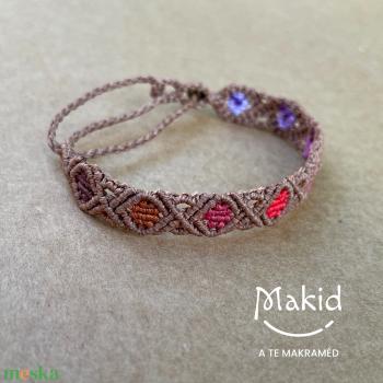 Calypso piros makramé karkötő