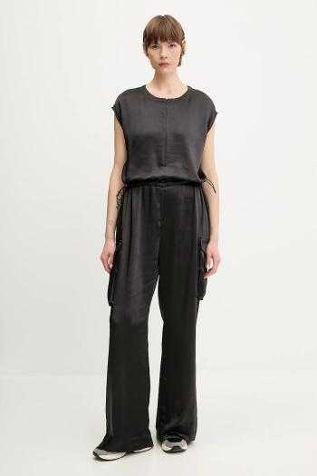 Overal EA7 Emporio Armani čierna farba, s okrúhlym výstrihom, AF13256.7W000181