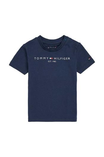 Detské tričko Tommy Hilfiger tmavomodrá farba, KN0KN01487