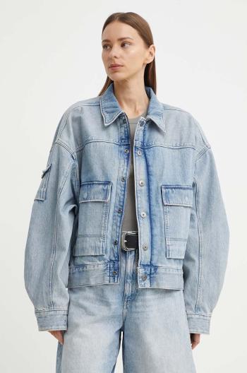 Rifľová bunda G-Star Raw dámska, prechodná, oversize, D24942-D436