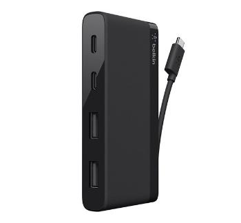 Belkin USB-C MediaHub, 2x USB-C, 2x USB-A 3.0, fekete