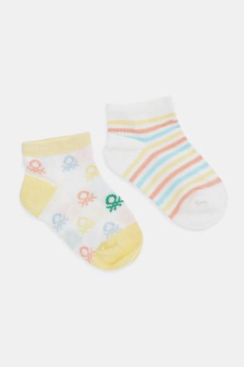 Ponožky United Colors of Benetton 2-pak žltá farba, 6AO50703X