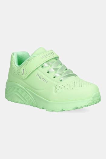 Detské tenisky Skechers UNO LITE zelená farba, 310451L