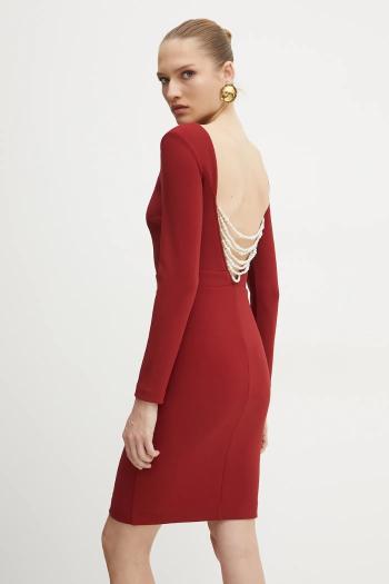 Šaty Marciano Guess CELIA bordová farba, mini, rovný strih, 5RGK32 6869Z