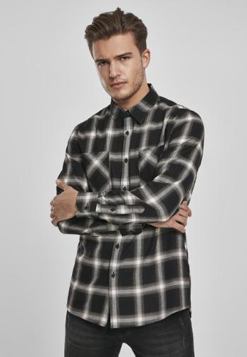 Urban Classics Checked Flanell Shirt 6 black/white - XL