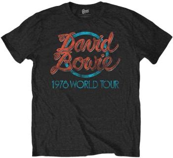 David Bowie Tričko 1978 World Tour Unisex Black S